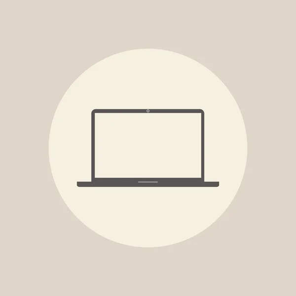 Icon laptop in lap — Stock Vector