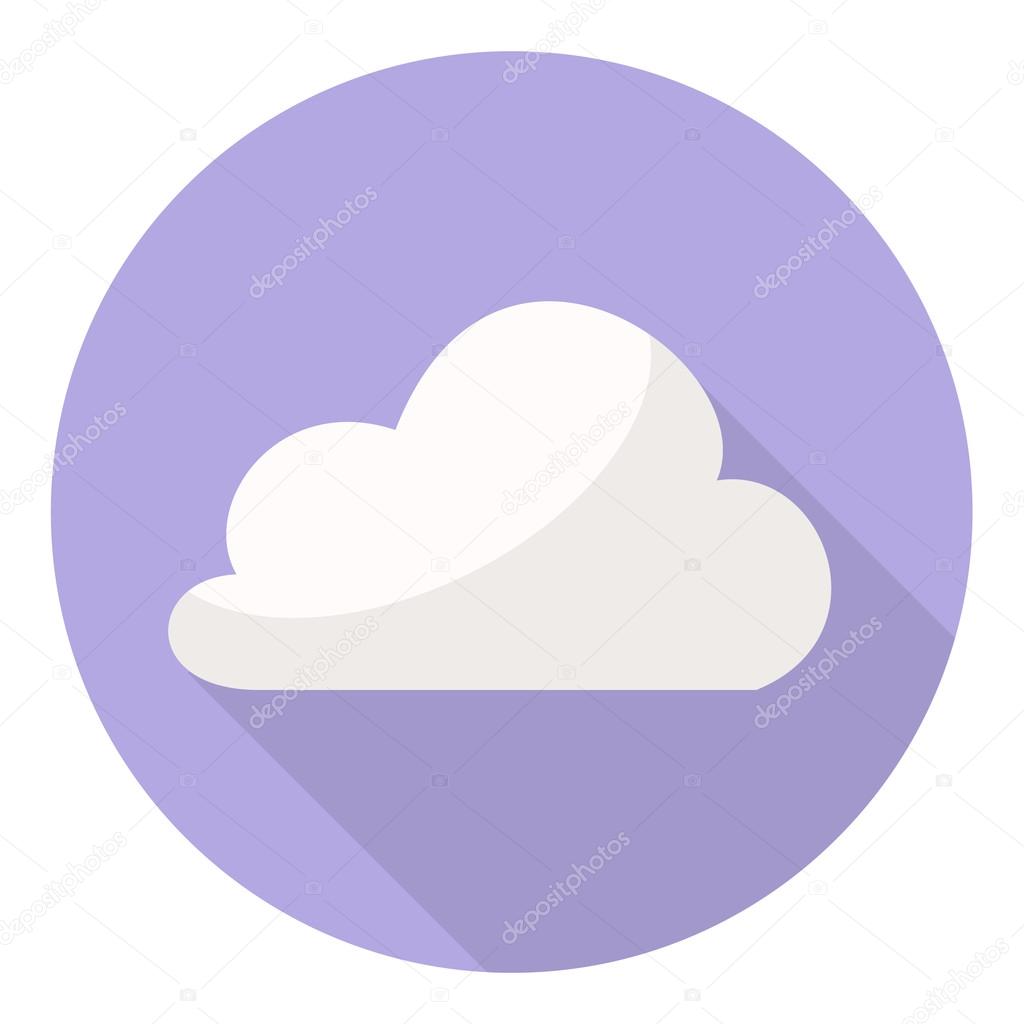 purple cloud flat design