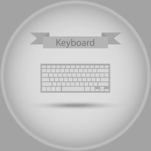 Isolierte minimalistische Computertastatur, blanko, Illustration — Stockfoto