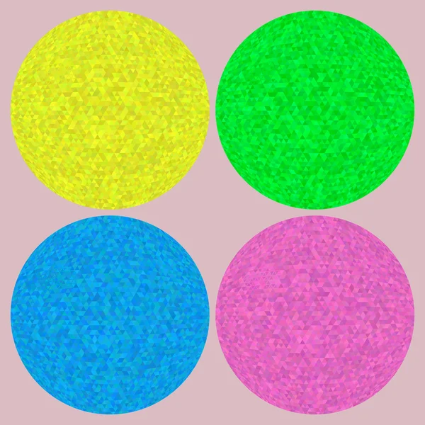 Conjunto de bola colorida sobre fundo rosa — Fotografia de Stock