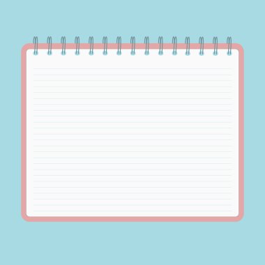 Çizgili çarşaflı sarmal defter