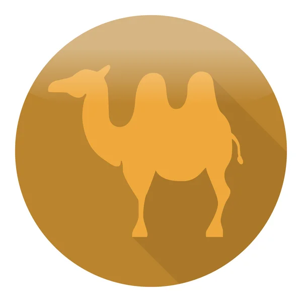 Ícone de camelo. botão web — Vetor de Stock