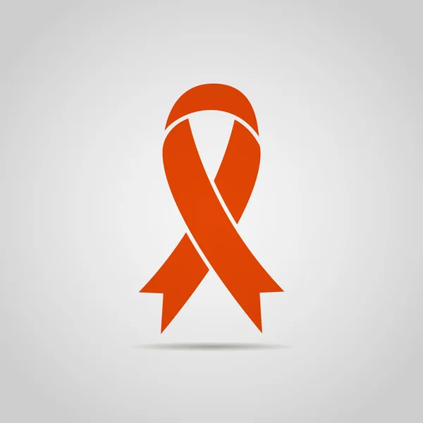 AIDS pictogram. Borst kanker bewustzijn rood lint — Stockvector