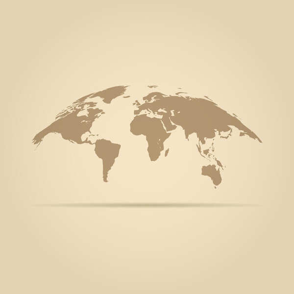 Карта мира в старом стиле
