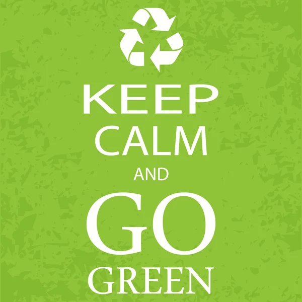 Banner keep calm and go green — Stock Vector