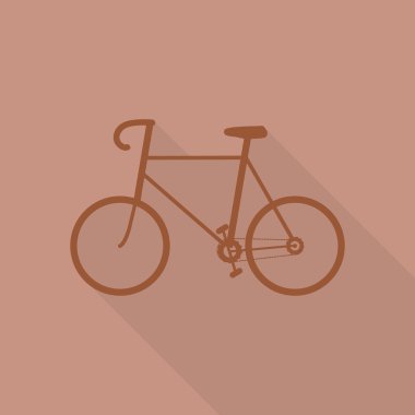 Uzun gölge ile Bisiklet simgesi