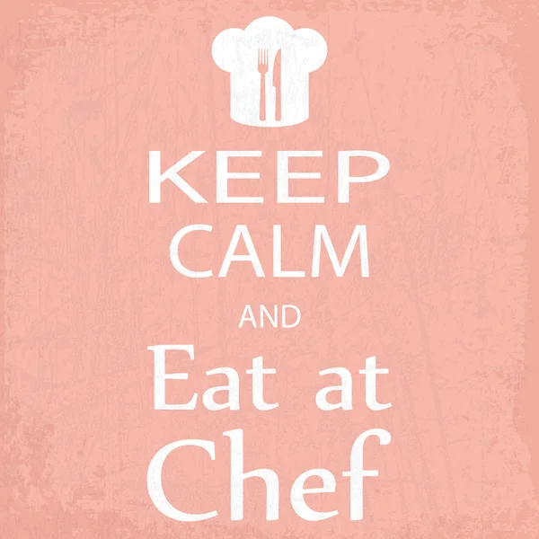 Banner keep calm and eat at chef — Stock Vector