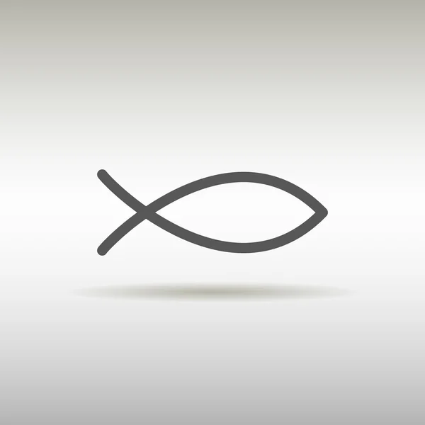 Keresztény hal szimbólum ikon — Stock Vector