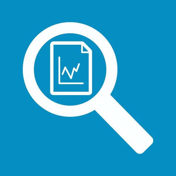 Gráfico, desenho de negócios em uma lupa —  Vetores de Stock