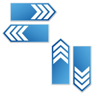 oklar. Endeksleri. farklı yönlere