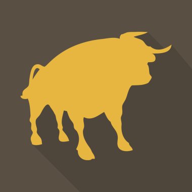 Boğa görüntü kahverengi zemin üzerinde