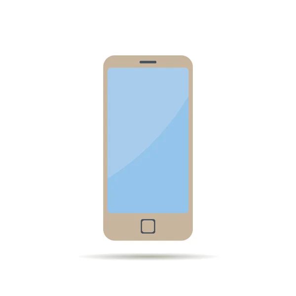 Icono del teléfono plano con pantalla — Archivo Imágenes Vectoriales