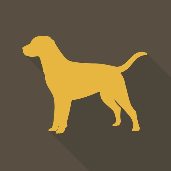 Hund-Logo-Symbol mit Schatten — Stockvektor