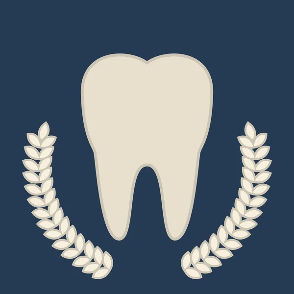 Sembol diş. güzel amblem, logo — Stok Vektör