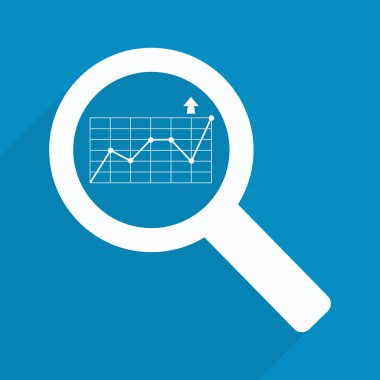 Büyüteç camı grafikte