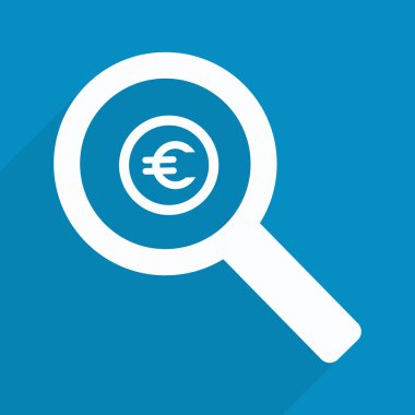 Euro simgesini bir büyüteç altında