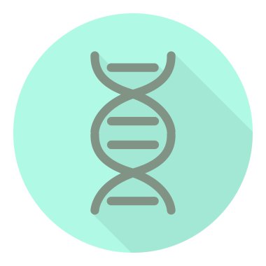DNA simgesi. Tek düz renk simgesi