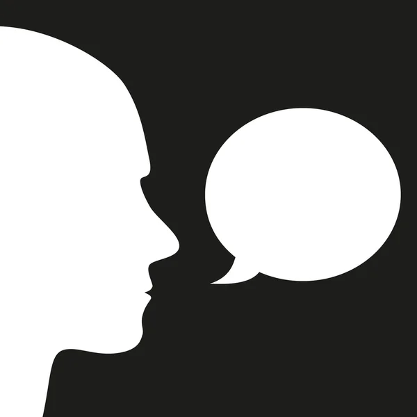 Dice el hombre. chat burbuja de diálogo — Archivo Imágenes Vectoriales
