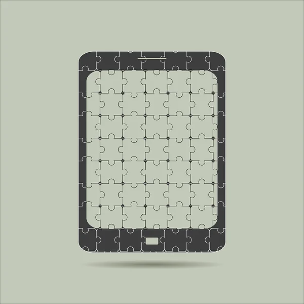 Tableta elegante del rompecabezas — Archivo Imágenes Vectoriales