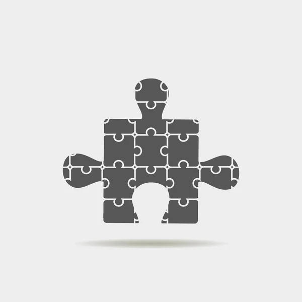 Puzzle logó ikon részére pókháló — Stock Vector