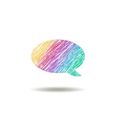 diyalog bubble logo gökkuşağı renklerde boyanmış