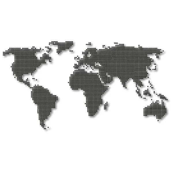 Mapa do mundo pontilhado fundo —  Vetores de Stock