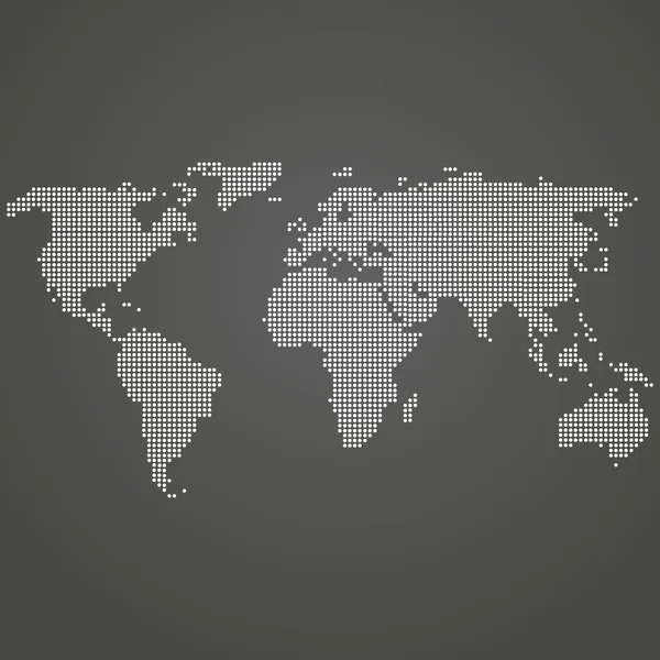 Mapa del mundo Fondo punteado — Archivo Imágenes Vectoriales