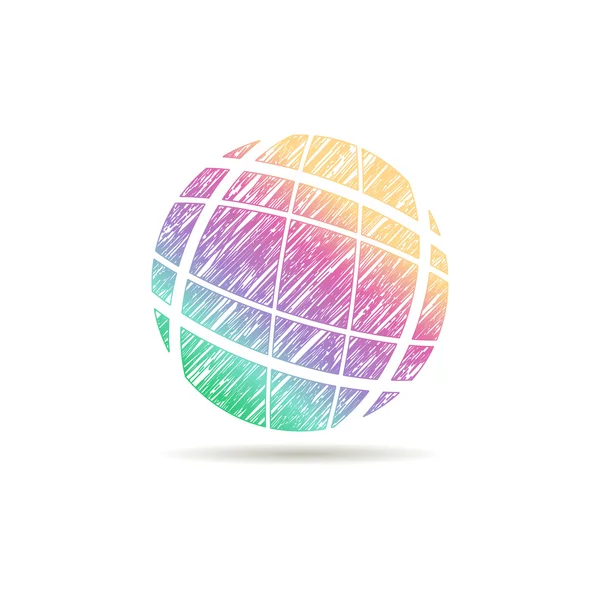 Web wereldbol logo icoon — Stockvector
