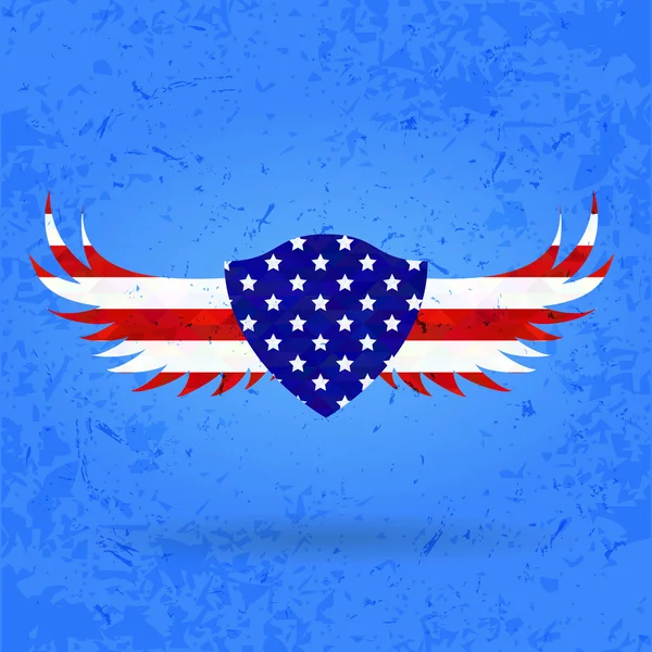 Wings heraldry eagle Creative background abstract patriotism. USA Happy Independence memorial Day Patriot — Stock Vector