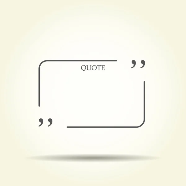 Quote blank template. Quote bubble. Empty template. Circle business card template, paper sheet, information, text. — Stock Vector