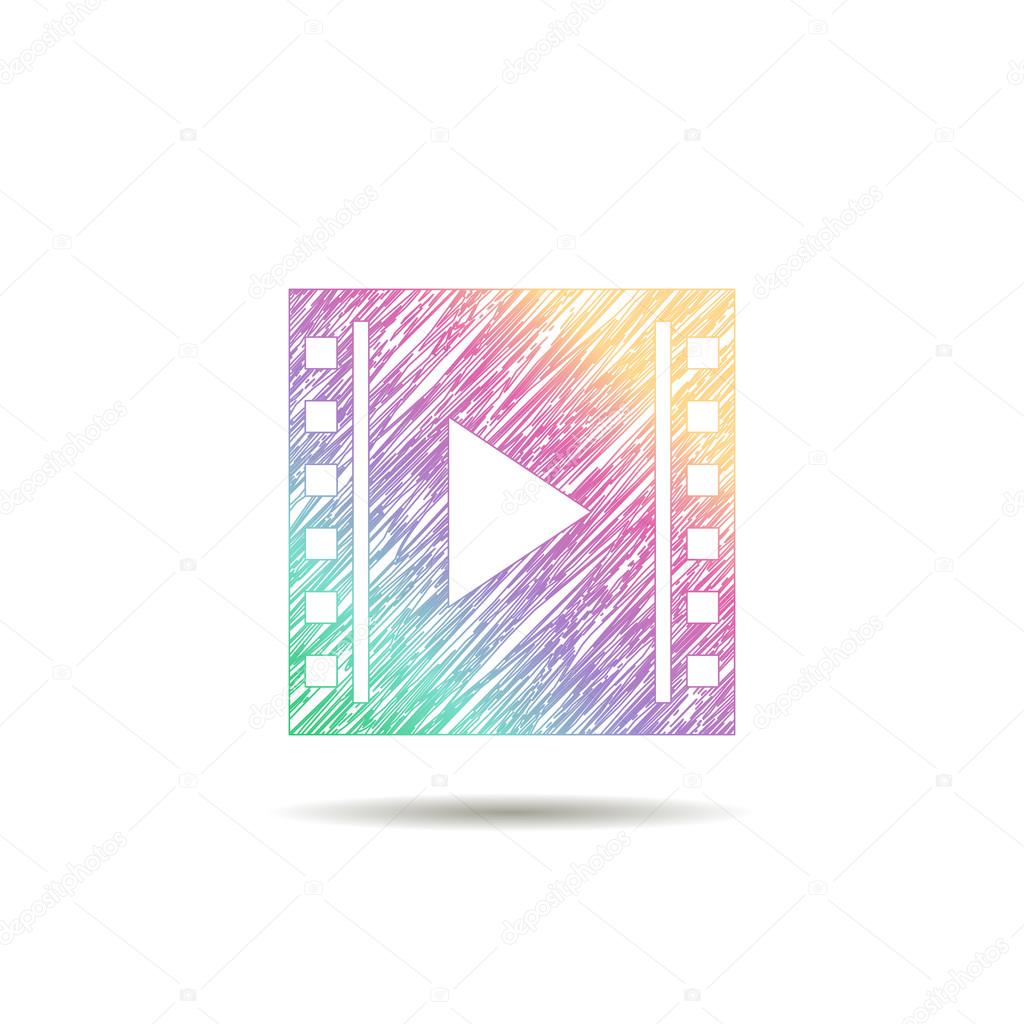 video icon. logo in color