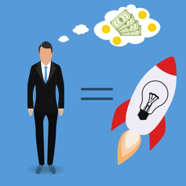 güçlü bir fikir daha fazla kar eşittir. iş büyür, uçan fikri