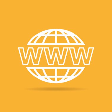 Web sitesi simge Sarı zemin üzerine