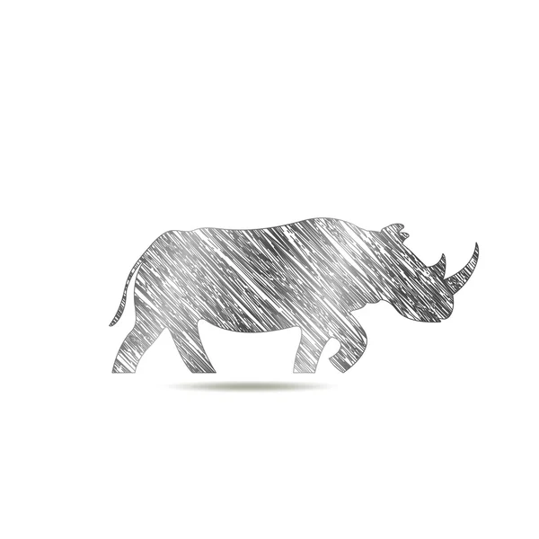 Afrikaanse Rhino pictogram logo — Stockvector