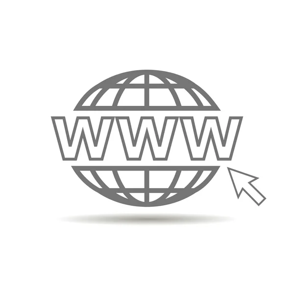 Icône du site logo avec ombre — Image vectorielle