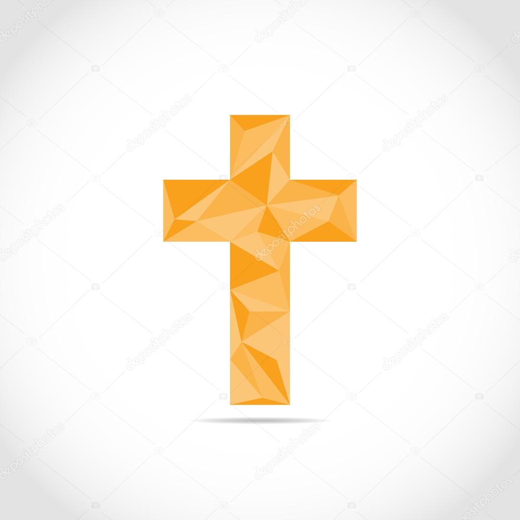 Cross low poly in triangles
