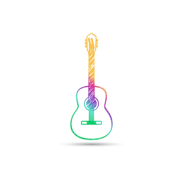 Cool guitar logo for web — Stock Vector