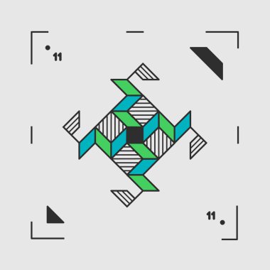 Rhombi ve trapezoids oluşan soyut geometrik desen