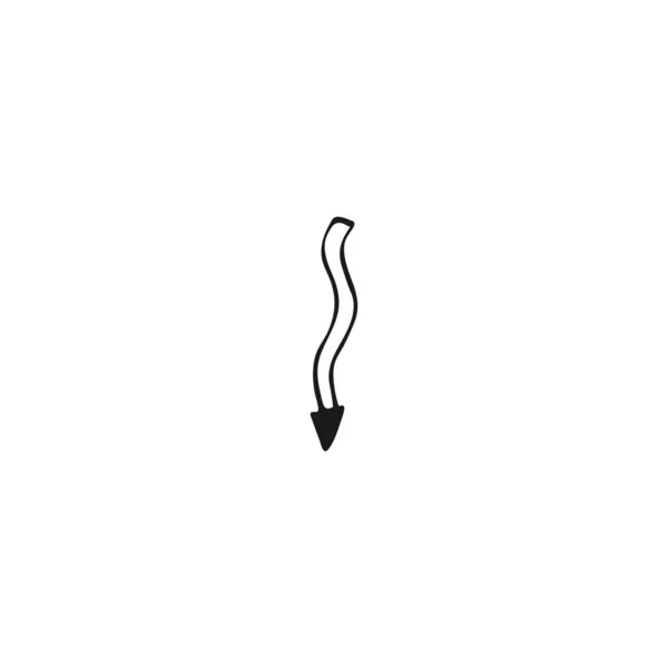 Doodle业务集的单个箭头元素 手绘矢量图解 — 图库矢量图片