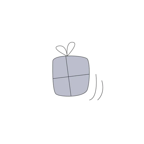 Έγχρωμο Δώρο Που Απομονώνεται Λευκό Φόντο Κουτί Δώρων Εικονογράφηση Διανύσματος — Διανυσματικό Αρχείο