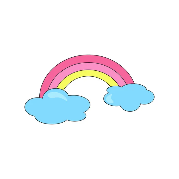 Hermoso Arco Iris Color Aislado Sobre Fondo Blanco Ilustración Vectorial — Archivo Imágenes Vectoriales