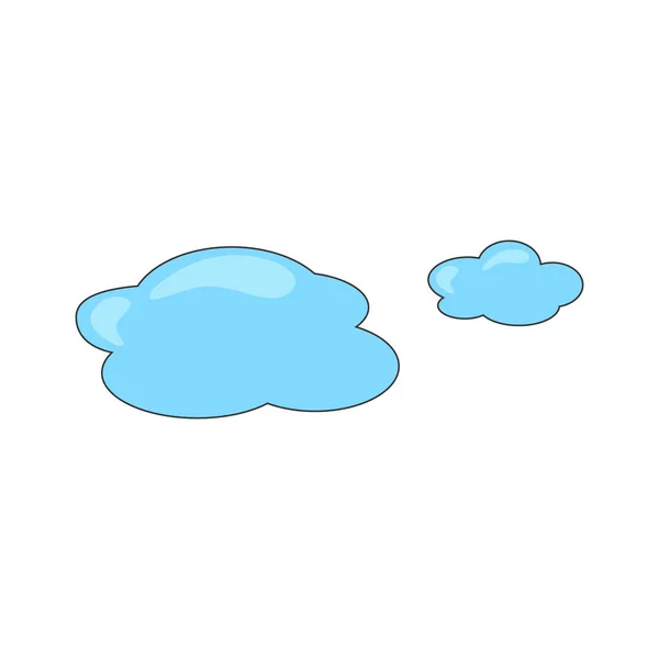 Beaux Nuages Pelucheux Isolés Sur Fond Blanc Illustration Vectorielle — Image vectorielle