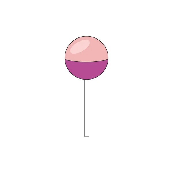 Mooie Lolly Geïsoleerd Witte Achtergrond Vectorillustratie — Stockvector