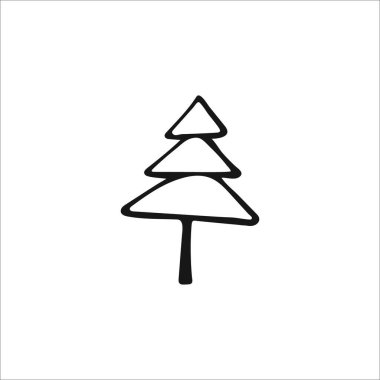 Noel ağacı süslemesi. El çizimi tek bir element beyaz arka planda izole edildi. Resim