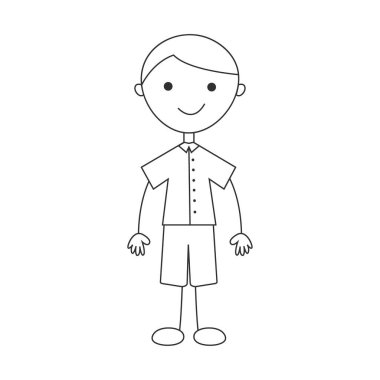 Mutlu küçük çocuk. Beyaz arka planda izole edilmiş. Resim