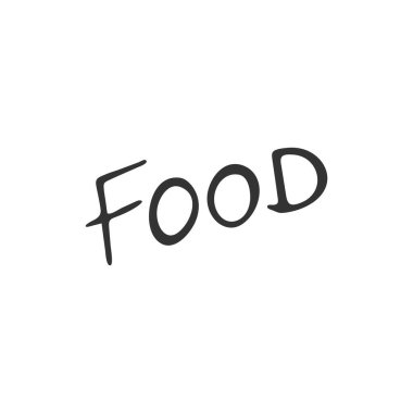 El çizimi harfler beyaz arka planda izole edilmiştir. Vektör illüstrasyonu