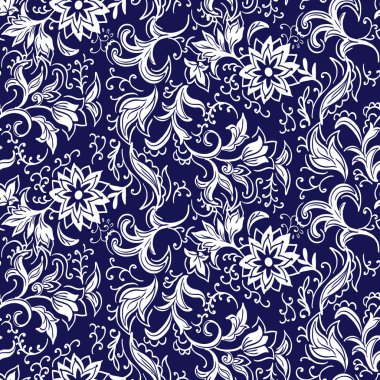 Kusursuz porselen çivit mavisi ve beyaz, Vektör çizimi