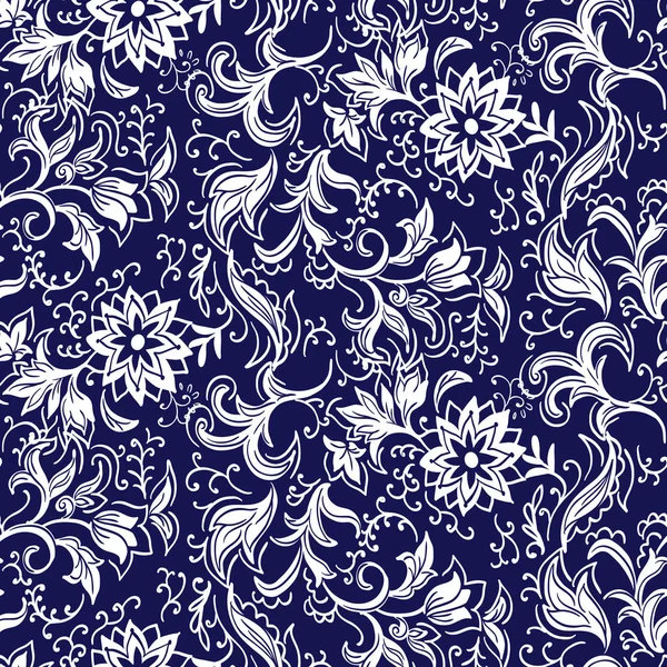 Kusursuz porselen çivit mavisi ve beyaz, Vektör çizimi