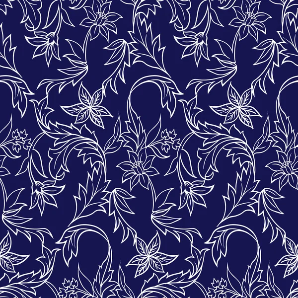 Kusursuz porselen çivit mavisi ve beyaz, Vektör çizimi