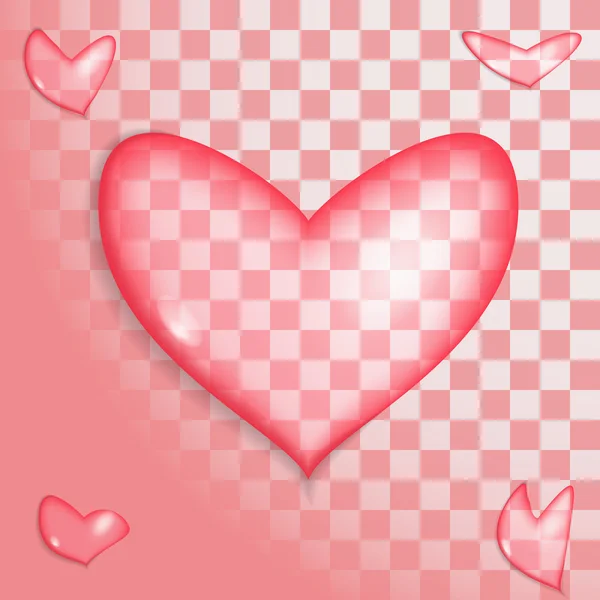 Un corazón transparente — Vector de stock